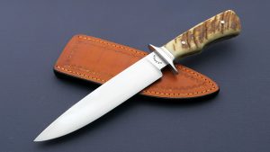 Gordon Graham Custom Forged Fighter ABS Journeyman Smith Sheep Horn handle Fighting Knife