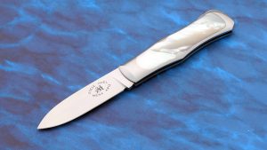 Steve Hoel Presentation Coke Bottle Interframe Folder Mother of Pearl handle Silky Smooth opening and solid lockup