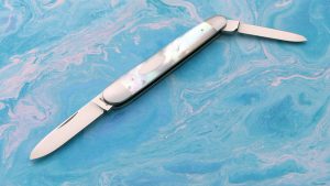 Richard Rogers Presentation Custom 2 Blade Slip Joint Folding Knife Congress model Mother of Pearl handle
