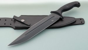 Todd Begg Custom made Tactical Fighter Silverback Black Cerakote blade Checkered Black G-10 handle Limited Edition of only 25 made Rare Knife