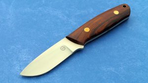 Bob Dozier custom made KS-1 Master Skinner well made hunting knife or small EDC with Desert Ironwood handle