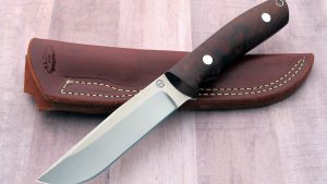 Bob Dozier KS-7 Hunting Knife Custom made 5" blade hunter with Desert Ironwood handle