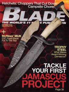 BLADE Magazine Oct. 2026 issue Les Robertson's Frame Handle article provides interesting examples of current custom made knives The article offers insight on the construction and enterworkings of this type of knife