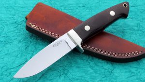 WC Bill Davis Custom made Drop Point Hunting Knife Vintage brown Westinghouse Micarta Bill was a student of Bob Loveless