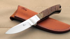 Lloyd M Pendleton custom made semi skinner hunting knife Dall Sheep Horn handle Vintage collectible knife